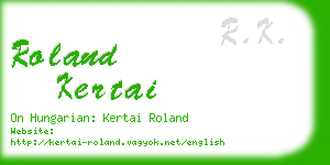 roland kertai business card